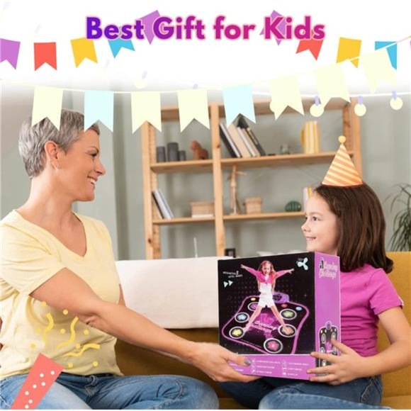 Dance Mat with Anti-Slip Mat, Electronic Dance Mats for Kids Ages 4-8 Years - Picture 6 of 6